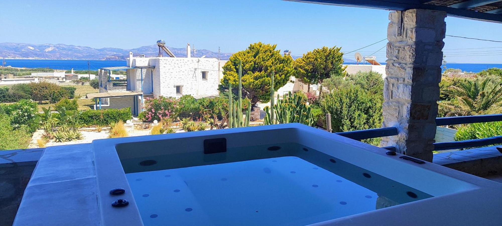 Island Magic - Seaview Villa With Jacuzzi Pool Ambelas Extérieur photo